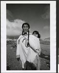 Philipa Iksiraq with her daughter Sheena in an amauti September 1985.