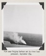 Fire set by river boat personnel Sept. 1944
