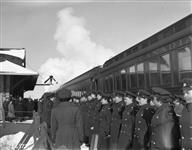 Arrival of first group of Women's Division, RCAF. At No. 15 S.F.T.S., Claresholm 23 February 1942.