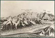 [Annotated photograph of Mount Logan and Ogilvie Glacier] c. 1897.