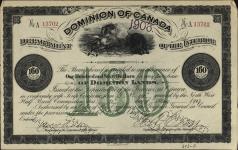 Scrip number A 13702 - Amount 160.00$ 1876-1927