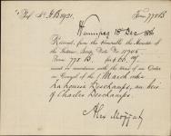 DESCHAMPS, La Louise (An heir of Charles Deschamps) - Scrip number 11745 - Amount 60.00$ 18 December 1886