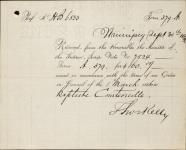 COURTEOREILLE, Baptiste - Scrip number 7524 - Amount 160.00$ 30 September 1886