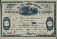 BRUCE, Archibald Adolphus (Son of Gavin A. Bruce) - Scrip number 2534 - Amount 80.00$ - Certificate number MS 1888/11/02