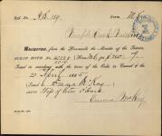 McKAY, Emma (Now wife of Peter O'Hare) - Scrip number 4022 and 2014 - Amount 240.00$ 14 November 1885
