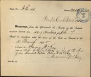 McKAY, Emma (Now wife of Peter O'Hare. Heir of her father Edward McKay) - Scrip number 10917 - Amount 16.00$ 14 November 1885