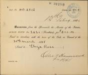 ROSS, Eliza - Scrip number 2426 - Amount 240.00$ 13 February 1886