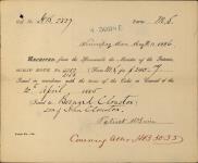 CLOUSTON, Bernard (Son of John Clouston) - Scrip number 4182 and 2153 - Amount 240.00$ 11 May 1886