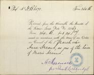 ARCAND, Anne (One of the heirs of Marie Arcand) - Scrip number 11167 - Amount 24.00$ 30 August 1886