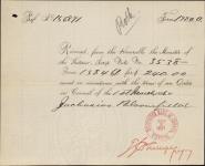 BLOOMFIELD, Zacharias - Scrip number 3538 - Amount 240.00$ 31 October 1887