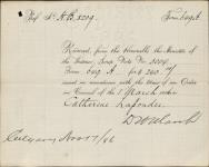LAPOUDRE, Catherine - Scrip number 3004 - Amount 240.00$ 17 November 1886