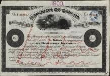 LAROCQUE (née WHITFORD), Catherine (Sister and one of the heirs of Ellen Whitford) - Scrip number A 25944 - Amount 24.00$ - Certificate number D 2728 1900/11/13-1901/09/13