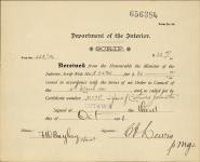JOHNSTON , Catherine - Scrip number A 25966 - Amount 24.00$ 3 October 1901
