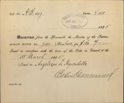 L'HYRONDELLE, Angelique - Scrip number 7141 - Amount 160.00$ 31 August 1885