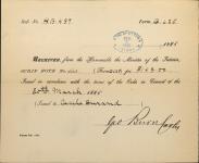 DURAND, Cecile - Scrip number 10684 - Amount 143.00$ 4 September 1885
