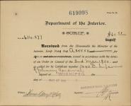 CARDINAL, Johhny - Scrip number A 25550 - Amount 60.00$ 4 March 1901