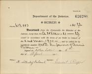 POITRAS, Annie - Scrip number A 25632 - Amount 21.82$ 5 April 1901