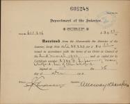WHITFORD, Mary (Heir of Ellen Whitford) - Scrip number A 25233 - Amount 24.00$ 26 December 1900