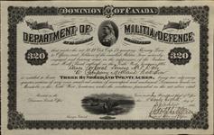 Grantee - Daly, Simcoe, McS. - Lance Corporal - "A" Company Midland Battalion 28 September 1885