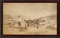 [Innu camp at entrance to Saguenay River]. Original title: Indian camp, entrance to Saguenay River [ca. 1885]