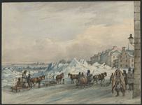 View of River Front in Winter, Montreal 1848