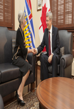 [Prime Minister Stephen Harper meets with Lieutenant Governor of British Columbia nominee Judy Guichon in Ottawa, Ontario] 1 October 2012