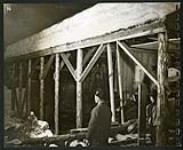 Modern sawmill equipment prepares the fuel wood for home consumption [1943/11-1943/12]
