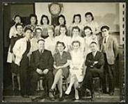 The staff of the New Denver, B.C. camp hospital. White and Japanese fully co-operative at all times [1943/11-1943/12]