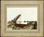 [Installation of steel railway structure made by Hamilton Bridge Works Co. Ltd.] 1910