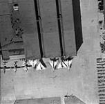 Aerial views of CF-105's (5) outside hangar 8 May 1959