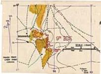 Hand drawn trace of SD&G positions near Bouanville [1944/08/01-1944/08/31]