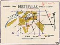 Hand drawn trace of SD&G positions near Bretteville 1944/08/11