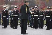 [General Walter Natynczyk, former Chief of Defence Staff, pauses to say thank you to the honour guard during the Change of Command ceremony at the Canadian War Museum in Ottawa] 29 October 2012