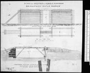 Plan and section of double platform Beauport rifle range. T. Coffey, Sergt R.E., M.F.W 23rd August 1866. [architectural drawing] 1866.