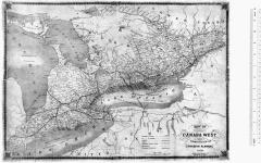 Map of Canada West Corrected for the Canadian Almanac 1858. Published by Maclear & Co. Toronto. [cartographic material] 1858