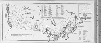 Index map of Canada showing counties and census divisions (as organized at the census) 1941. Carte-Index du Canada montrant les comtés et les Divisions de Recensement (tels qu'organisés lors du recensement), 1941. [cartographic material] 1941
