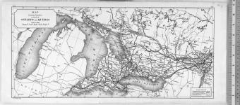1912 No. 6 ... Map showing Railways in parts of Ontario and Quebec [cartographic material] 1912