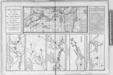 [6 cartes sur une même flle:] [1] Carte réduite des côtes de l'Acadie, de l'Isle Royale, et de la partie méridionnale de l'isle de Terre-Neuve... [2] Carte particulière du détroit de Fronsac... [3] Plan du port de Canceau... [4] Carte particulière des costes du sud est de l'Isle Royale... [5] Plan du port de Chibouctou... [6] Carte particluière de la pointe du sud-ouest de l'Acadie... [document cartographique] M. de Chabert [1753].