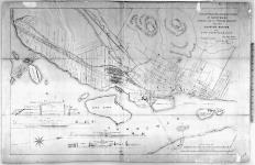 Plan of projected hydraulic docks at Montreal shewing line of proposed aqueduct from above Lachine Rapids and City terminus. G.T.R. Made under the unstruction of a provisional committee. Hon. John Young, Chairman. By Charles Legge. Civil Engineer, Montreal, 1st May 1851. [cartographic material] 1851
