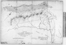 Sketch of a portion of East Canada shewing the country from Quebec to the Ristigouche River adjacent to the line of the proposed military road to Halifax. [cartographic material] 1845
