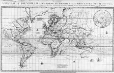 A new map of the World according to Wrights alias Mercators projection by Richd Mount and The Paige. H. Moll First. [cartographic material] [1705].