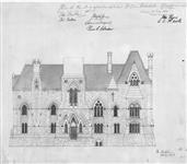 East Block, Parliament Buildings, Ottawa. Departmental buildings. [East Block, elevation] 1862.