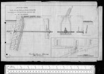 Lachine Canal. Plan showing mode of laying water piper through bank St. Gabriel Basins No. 3 for Mr. Falardeau. Canal Office Montreal 14 Sept. 1883. [cartographic material] 1883