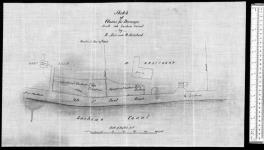 Sketch of Claims for damages south side Lachine Canal by R. Akin and M. Anrichant. [cartographic material] January 27, 1855.