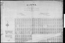 Regina. Subdivision of a part of, Sections 19 & 30, Township 17, Range 19, and Sections 24 & 25, Township 17, Range 20. Canadian Pacific Railway, Lands Department, Winnipeg. (sgd.) J. H. McTavish, L. A. Hamilton, Land Commissioners. This plan is correct and is prepared under the provisions of the North West Territories Registration of Titles Ordinance. Winnipeg, October 16th, 1882. (sgd.) L. A. Hamilton, D.L. Surveyor. [Amended in 1903.] [cartographic material] 1903(1882)