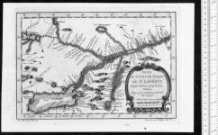 Suite du Cours du Fleuve de St. Laurent depuis Quebec jusqu'au Lac Ontario [document cartographique] / Pour servir à l'Histoire Générale des voyages par M.B. Ing de la Me 1757.