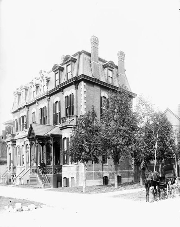 Historic photo from 1891 - Residence of Dr. W.T. Stuart (197 Spadina Avenue, corner of Phoebe Street) in Wellington Place