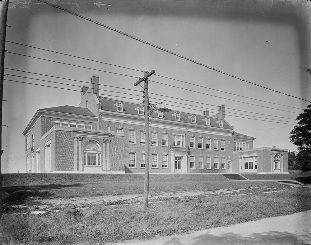 Historic photo from 1921 - John Ross Robertson School - built 1921, designed by D.R. Franklin in a Georgian Revival style in Lytton Park