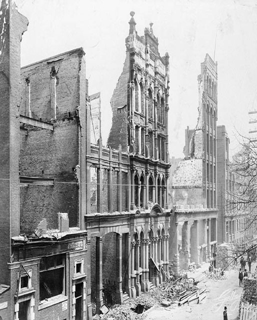 Historic photo from Tuesday, April 19, 1904 - Where the Great Toronto fire of 1904 started. in Great Toronto fire of 1904