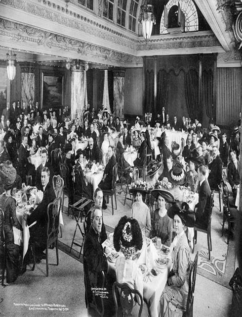 Historic photo from Tuesday, May 3, 1910 - Interior of the King Edward Hotel - Toronto Press Club dinner to Mr. Forbes Robertson in St. Lawrence